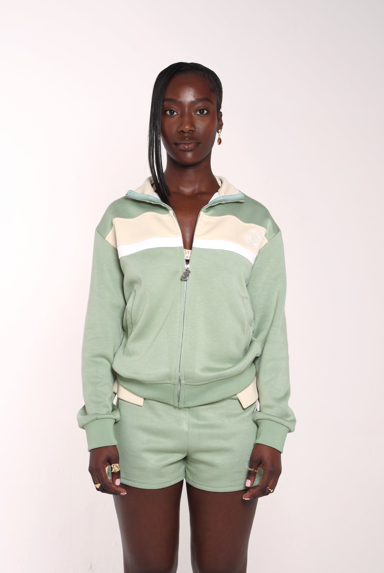 Track Tease Jacket- MATCHA