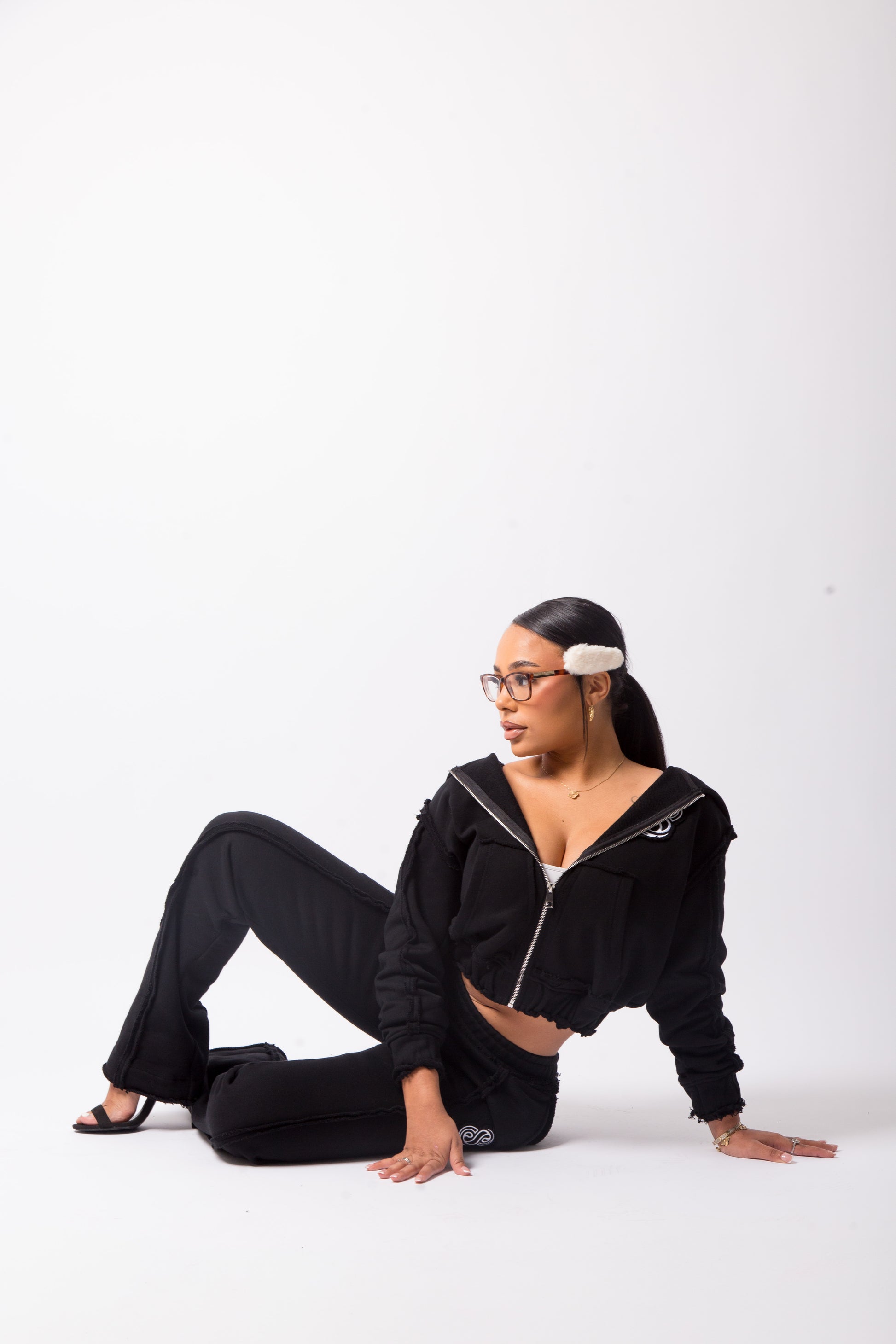 Black Staple Joggers