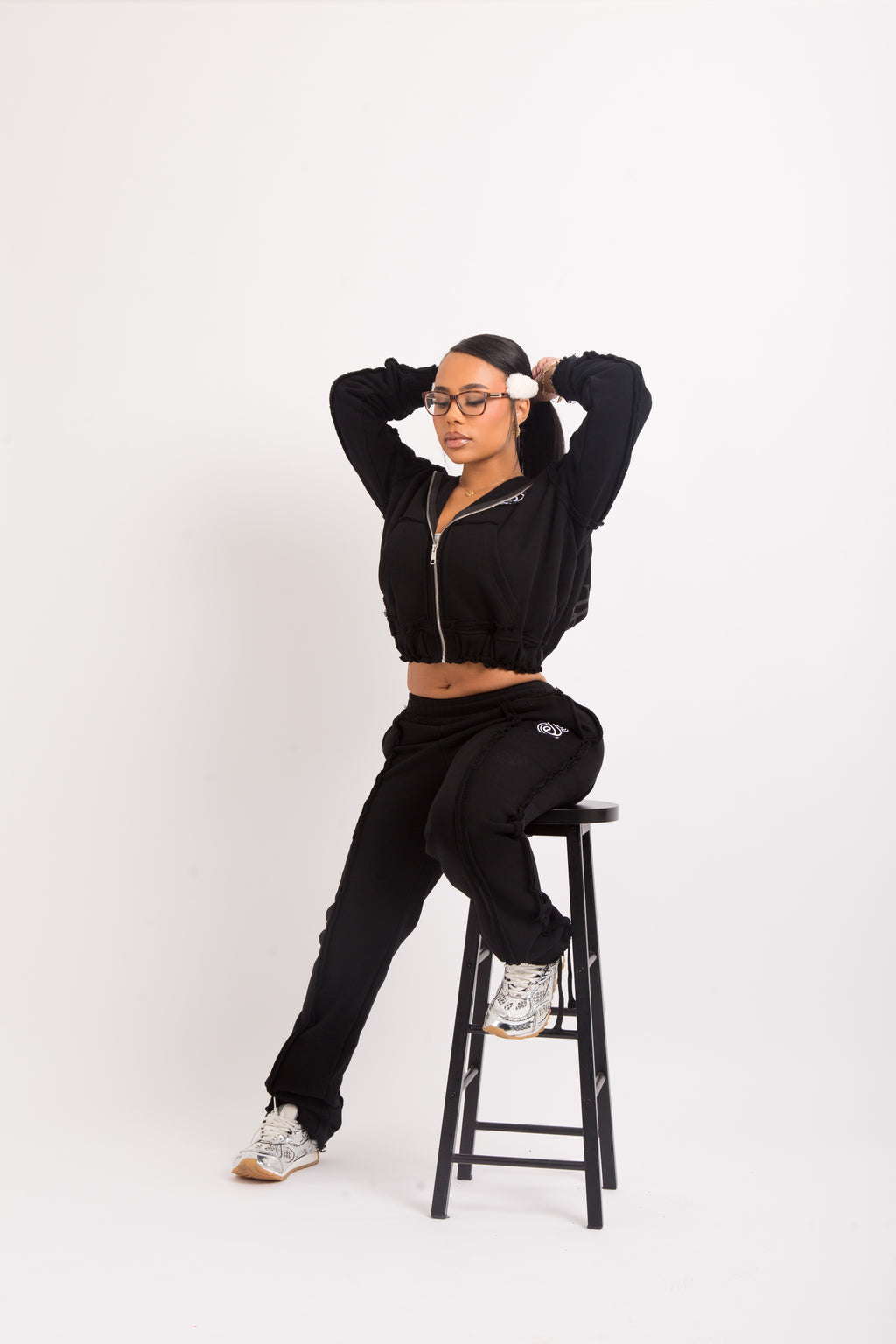 Black Staple Joggers